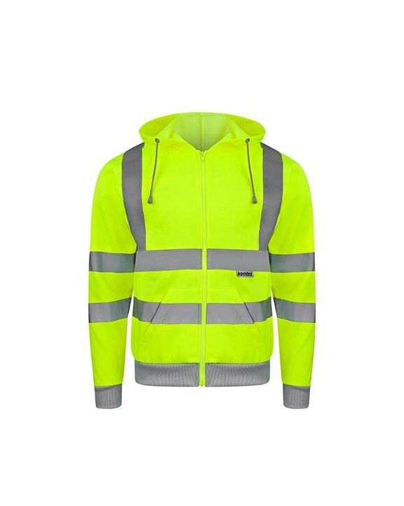 Vestes personnalisable KORNTEX Hi-Vis Zipper Hoody Galway