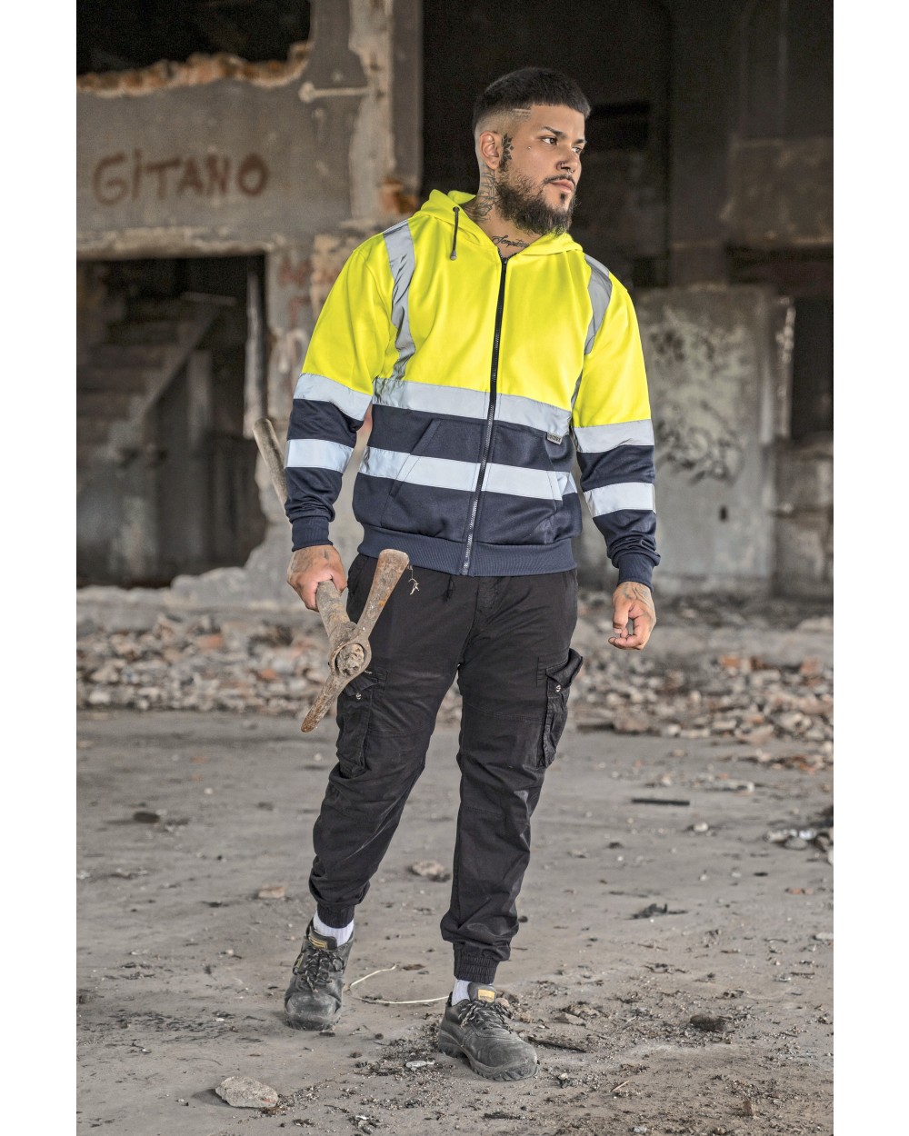 Vestes personnalisable KORNTEX Hi-Vis Zipper Hoody Galway