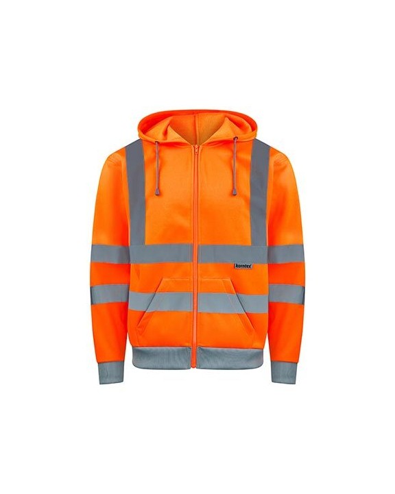 Vestes personnalisable KORNTEX Hi-Vis Zipper Hoody Galway