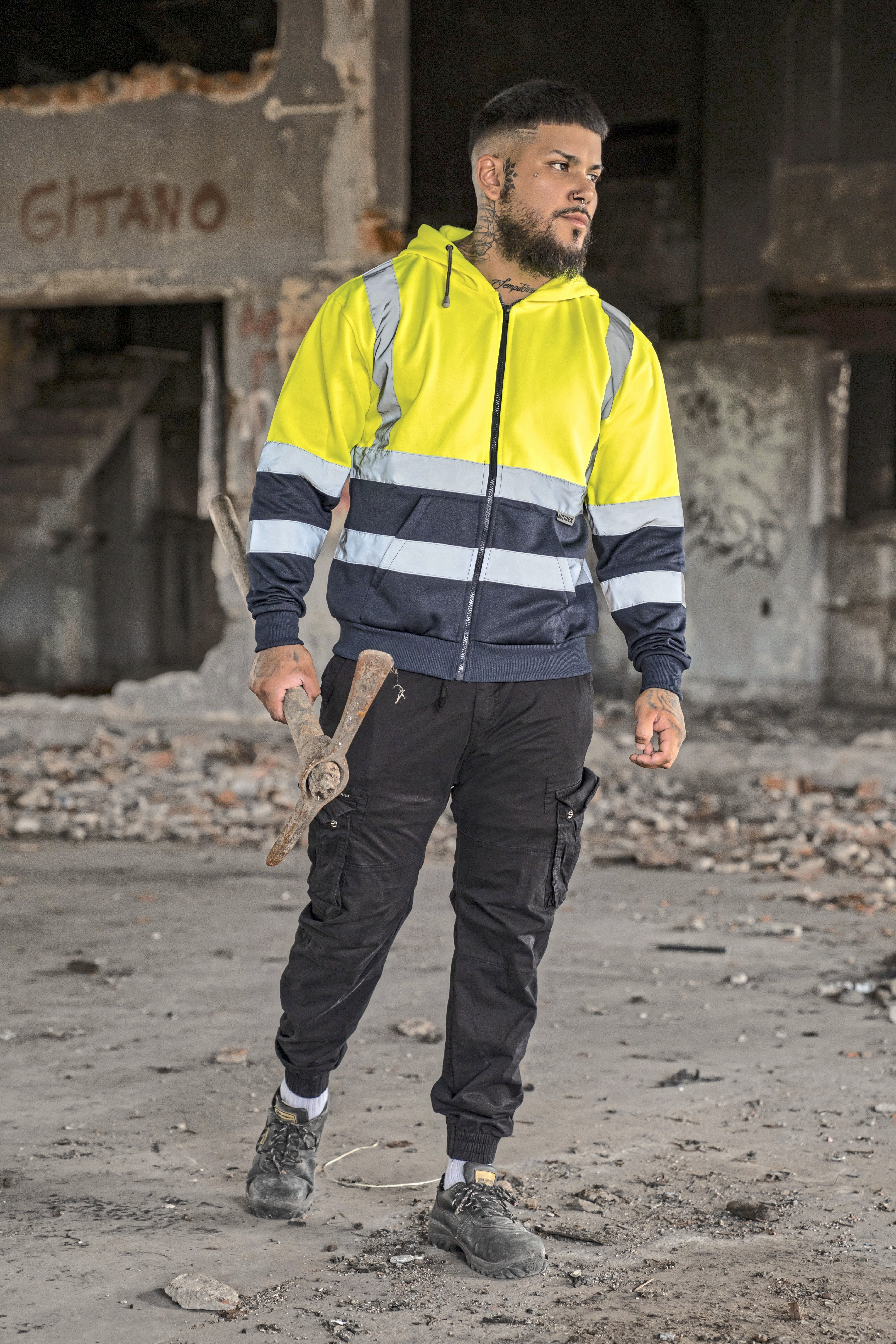 Vestes personnalisable KORNTEX Hi-Vis Zipper Hoody Galway