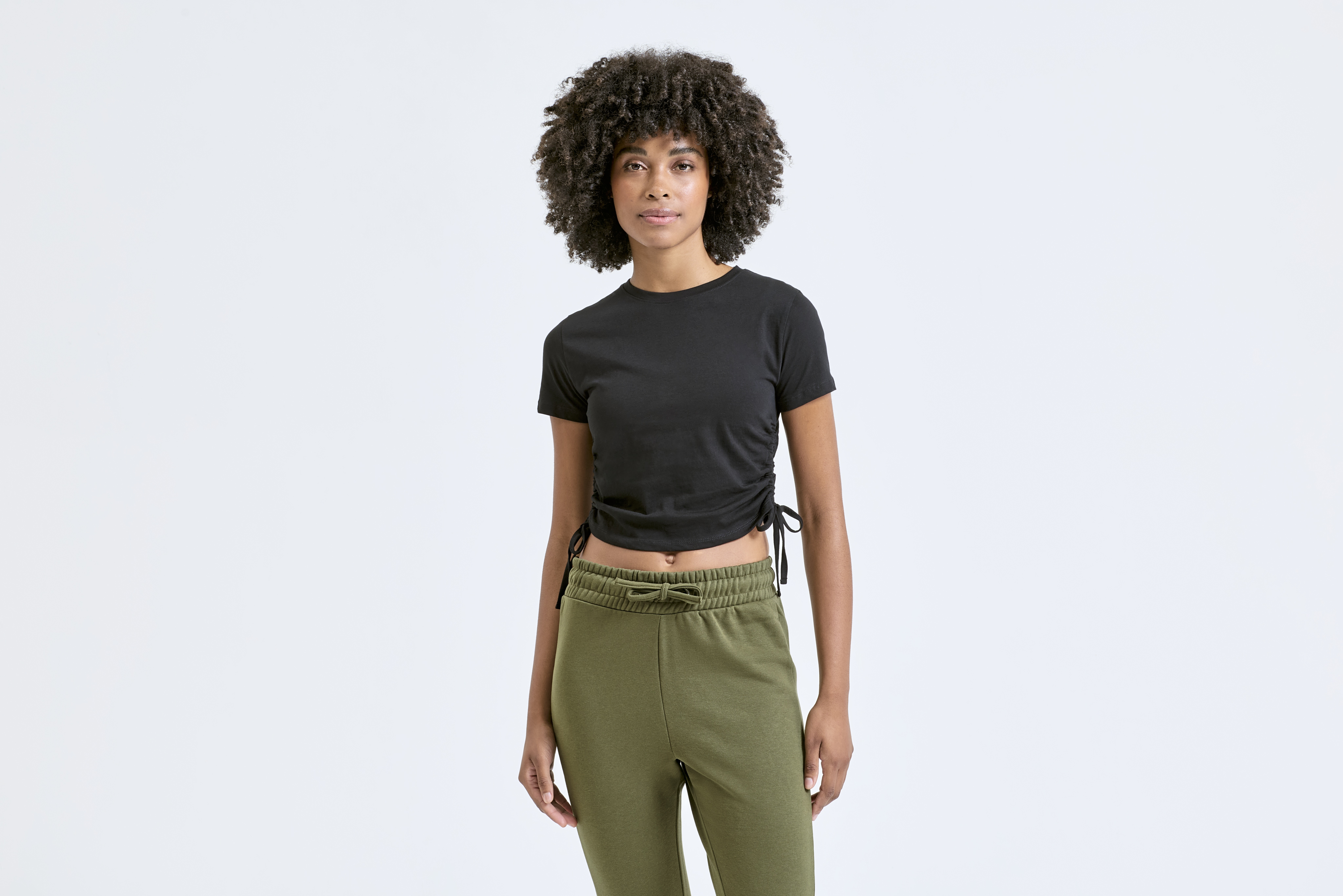 T-Shirts personnalisable TRIDRI Women´s Ruched Crop Top
