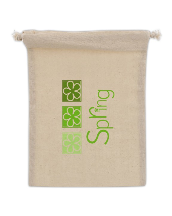 4DO Zuziehbeutel OEKO-TEX® Baumwolle 140g/m² 15x20cm Taschen personalisierbar