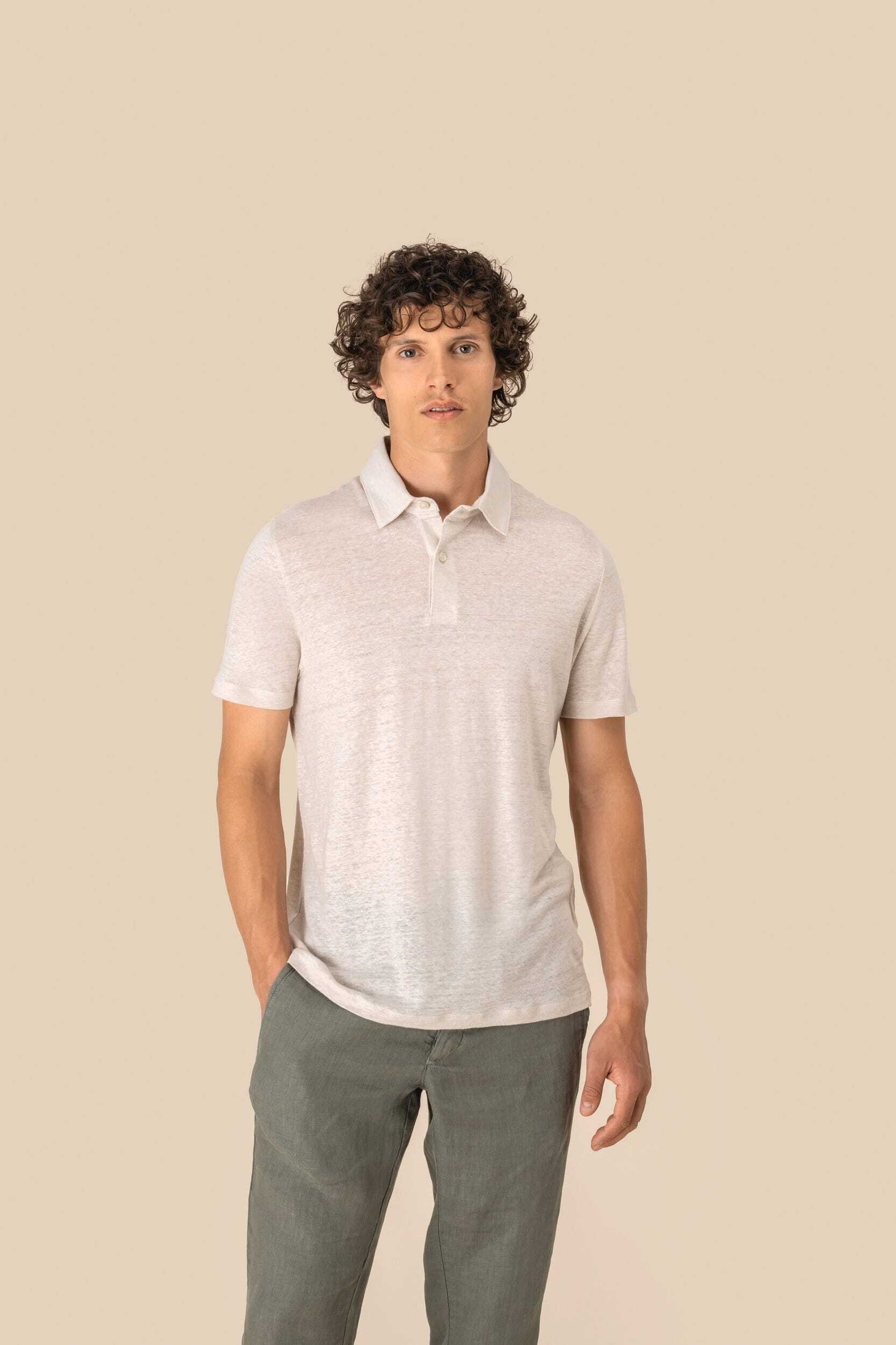 Polos personnalisable SPASSO Polo en lin homme