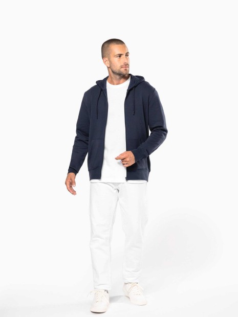 Sweat-shirts à personnaliser KARIBAN Sweat-shirt écoresponsable zippé à capuche homme 