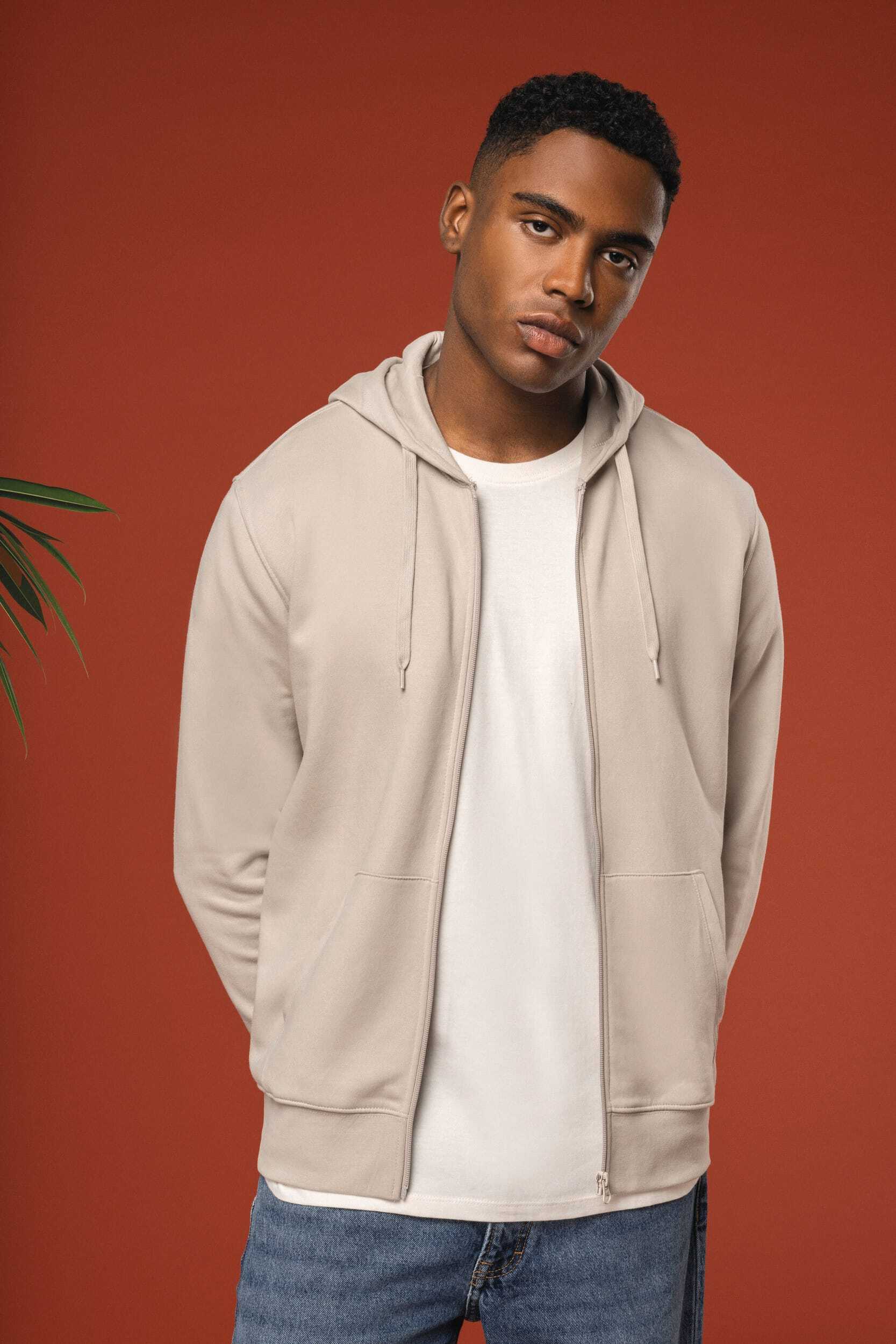 Sweat-shirts personnalisable KARIBAN Sweat-shirt écoresponsable zippé à capuche homme