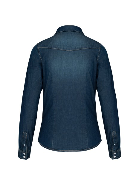 KARIBAN Chemise denim manches longues femme /api/colors/1eed47ce-fb25-460d-92da-4f2ee327e705 personnalisable