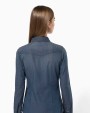 Hemden KARIBAN Dames denim blouse lange mouwen voor bedrukking &amp; borduring