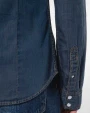 Hemden KARIBAN Dames denim blouse lange mouwen voor bedrukking &amp; borduring