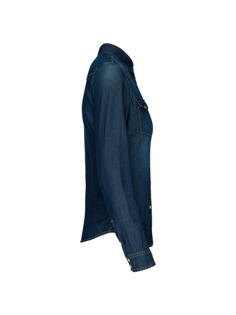 KARIBAN Chemise denim manches longues femme /api/colors/1eed47ce-fb25-460d-92da-4f2ee327e705 personnalisable