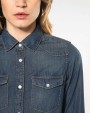 Chemises personnalisable KARIBAN Chemise denim manches longues femme