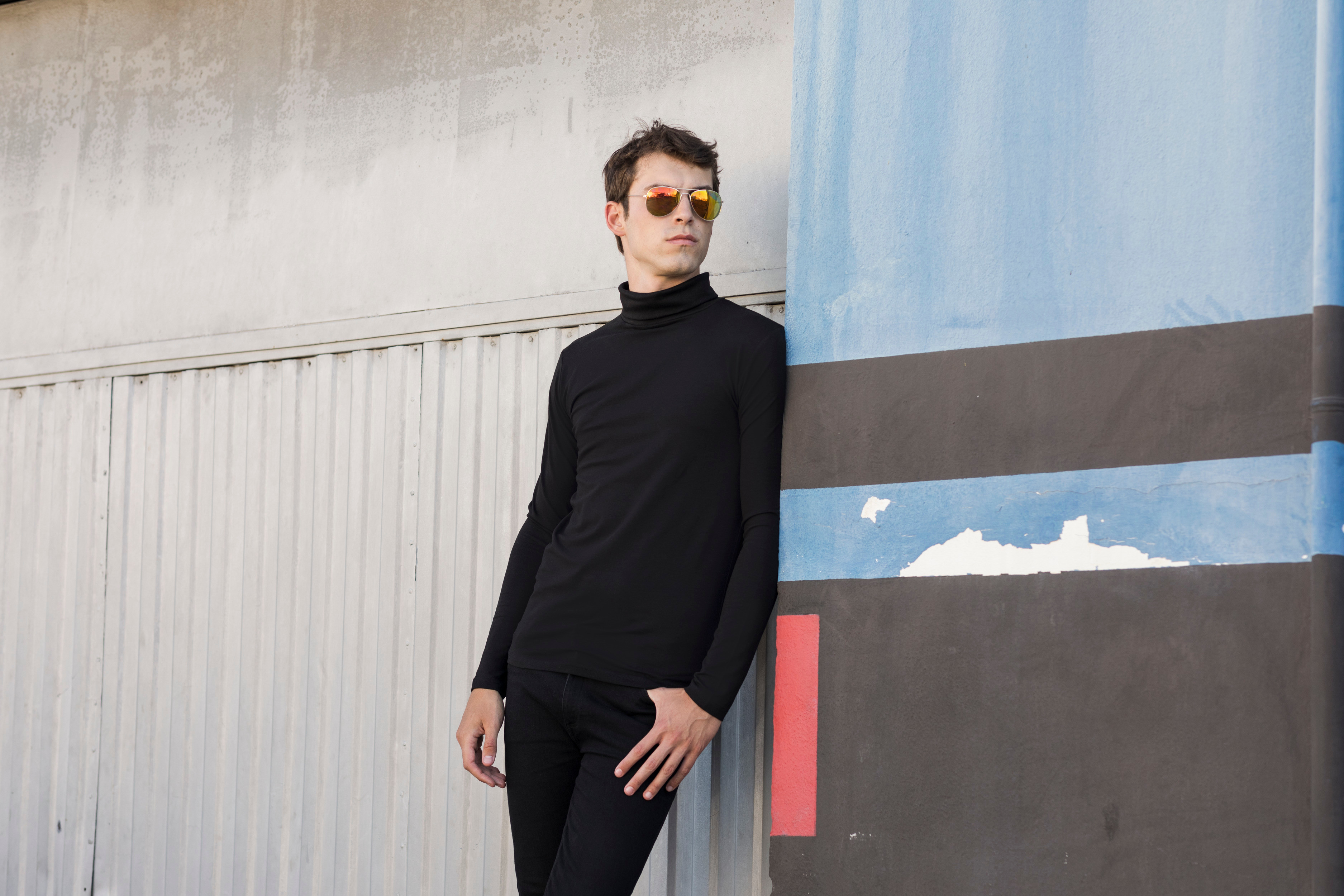 T-Shirts personnalisable SKINNIFIT T-shirt Homme col roulé Feel Good