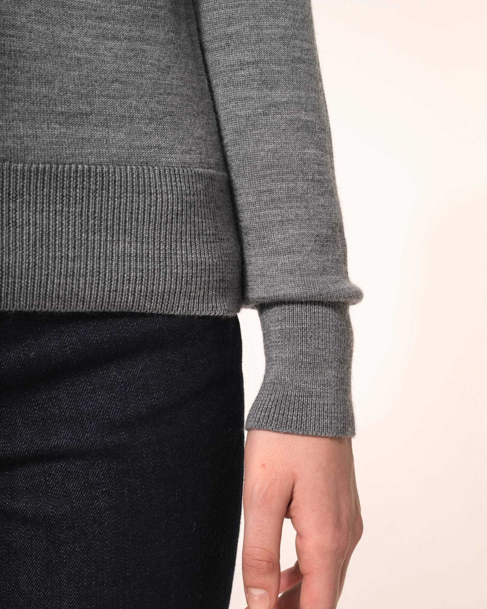 Pulls personnalisable KARIBAN Pull Mérinos col roulé femme