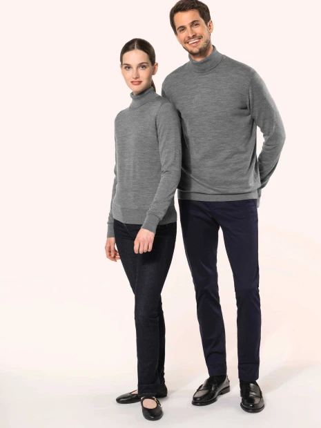Pulls à personnaliser KARIBAN Pull Mérinos col roulé femme 
