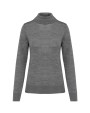 Pulls personnalisable KARIBAN Pull Mérinos col roulé femme
