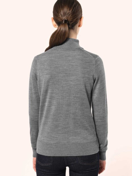 Pulls à personnaliser KARIBAN Pull Mérinos col roulé femme 