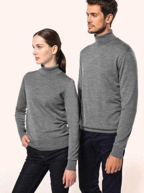 Pulls à personnaliser KARIBAN Pull Mérinos col roulé femme 