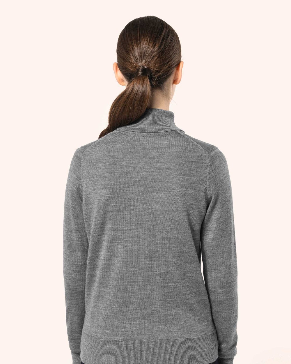 Pulls personnalisable KARIBAN Pull Mérinos col roulé femme