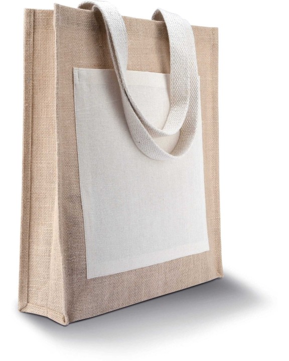 KIMOOD Jute Shopper Tote Bags personalisierbar