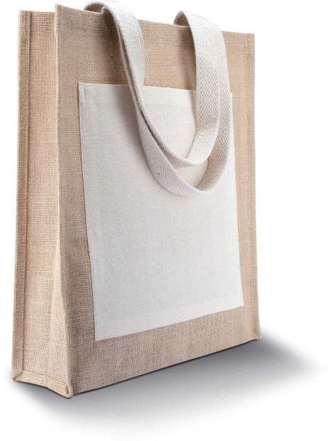 KIMOOD Sac shopping toile de jute  personnalisable