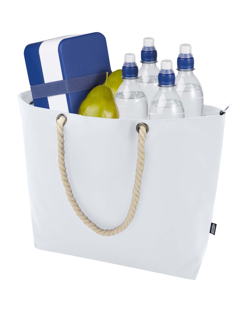 Sacs & Bagagerie personnalisable 4DO Sac shopping Panama recyclé GRS isotherme de plage avec poignées en cordelette 23L