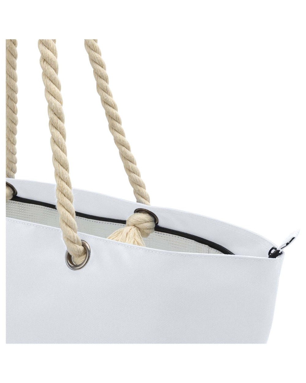 4DO Panama Strandkühltasche mit Kordelgriffen aus recyceltem GRS-Material, 23L Taschen personalisierbar