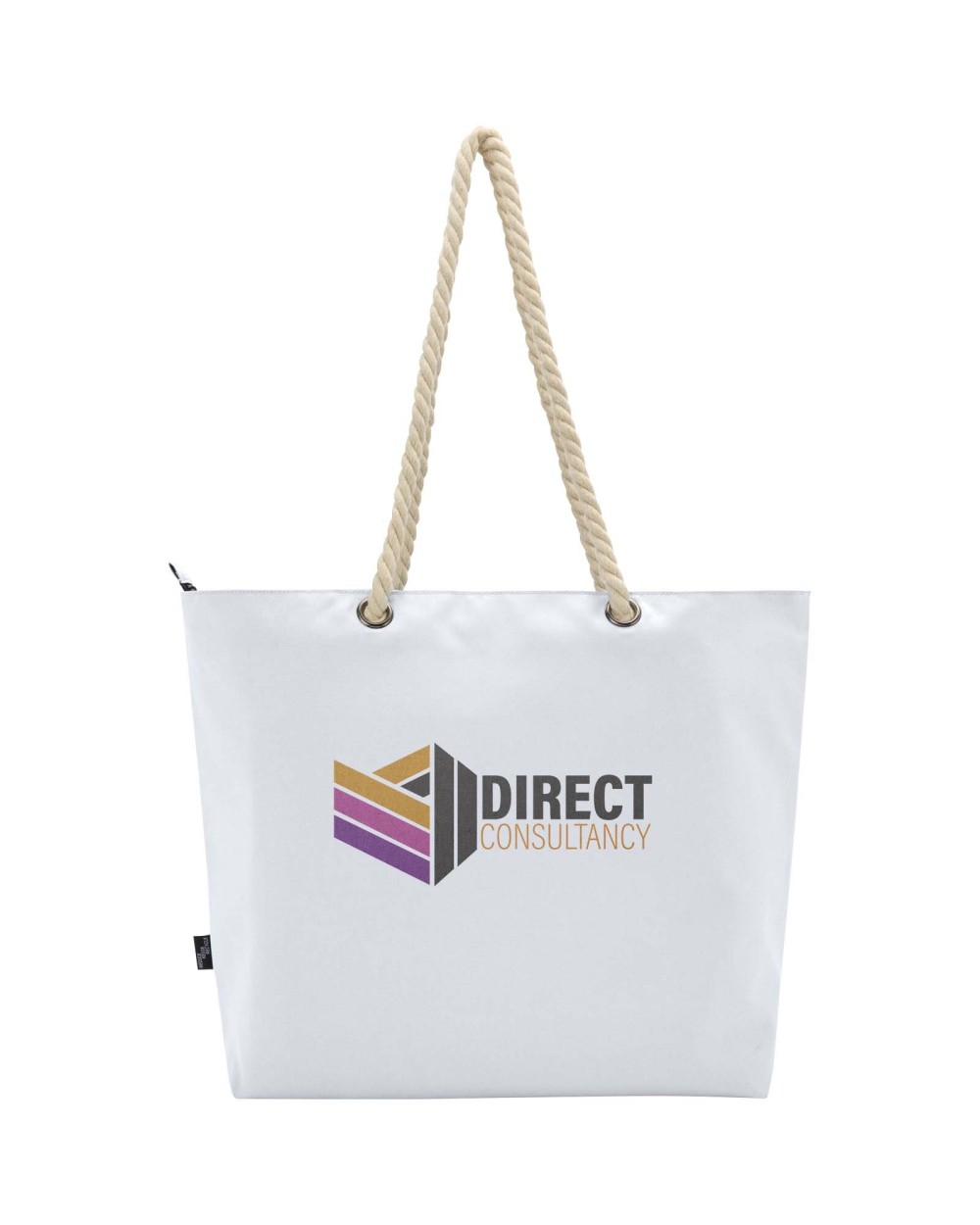 4DO Panama Strandkühltasche mit Kordelgriffen aus recyceltem GRS-Material, 23L Taschen personalisierbar