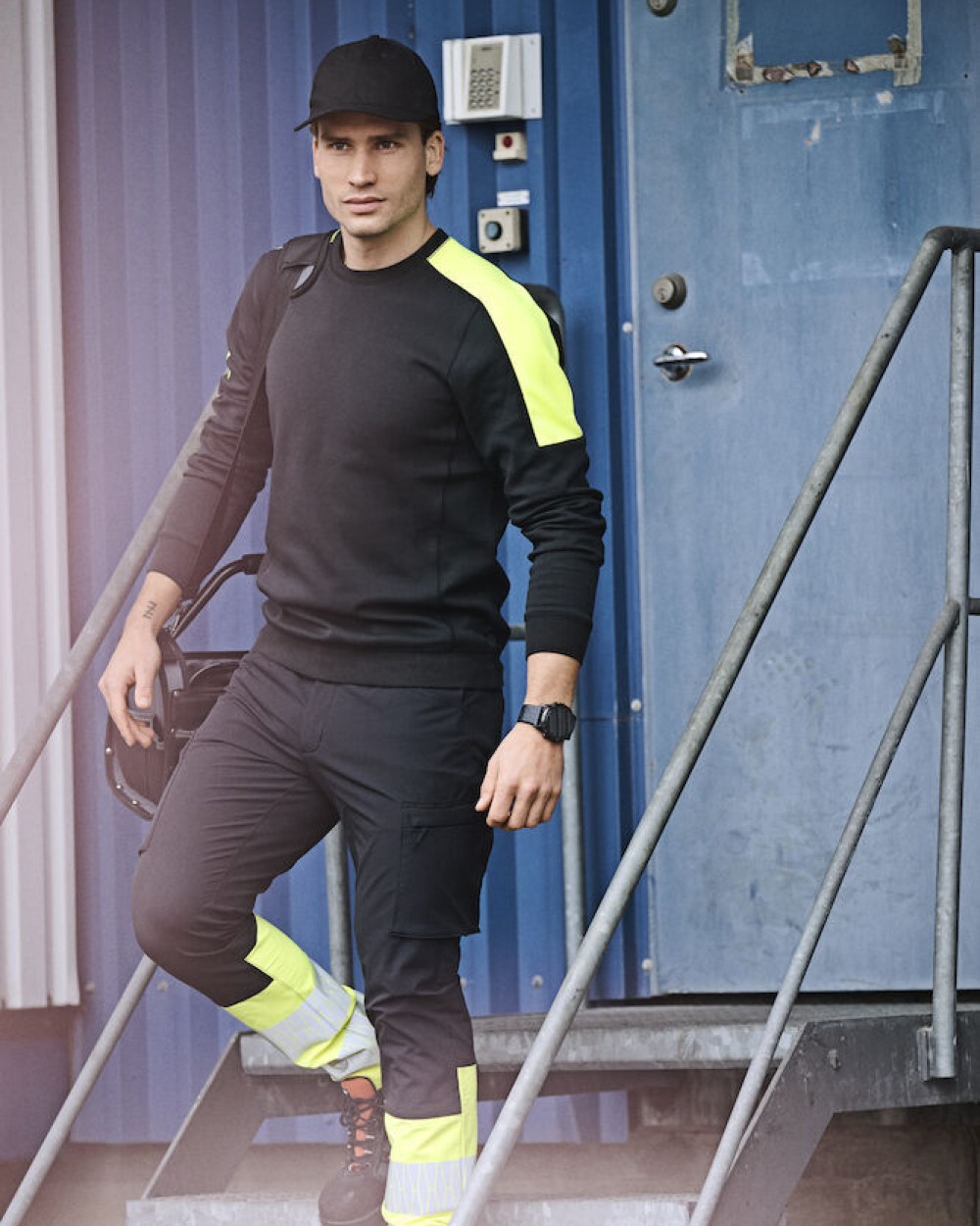 Broeken JOBMAN 2328 Hi-Vis Service Trousers Stretch voor bedrukking &amp; borduring