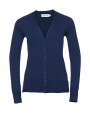 Truien RUSSELL Ladies' gebreid vest met V-hals voor bedrukking &amp; borduring