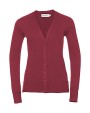 RUSSELL Ladies' V-neck Knitted Cardigan Pullovers personalisierbar