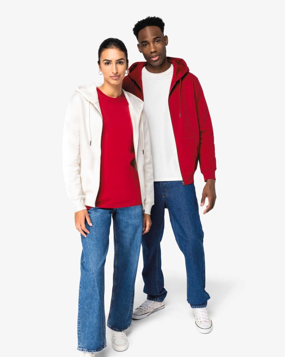 Sweaters & hoodies NATIVE SPIRIT Ecologisch uniseks sweatvest met capuchon voor bedrukking &amp; borduring