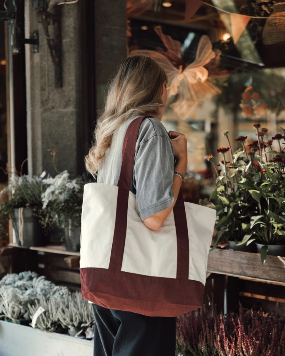 Tassen & Zakken 4DO SHOP LOCAL AWARE™ recycled cotton 350gsm Tote bag voor bedrukking &amp; borduring
