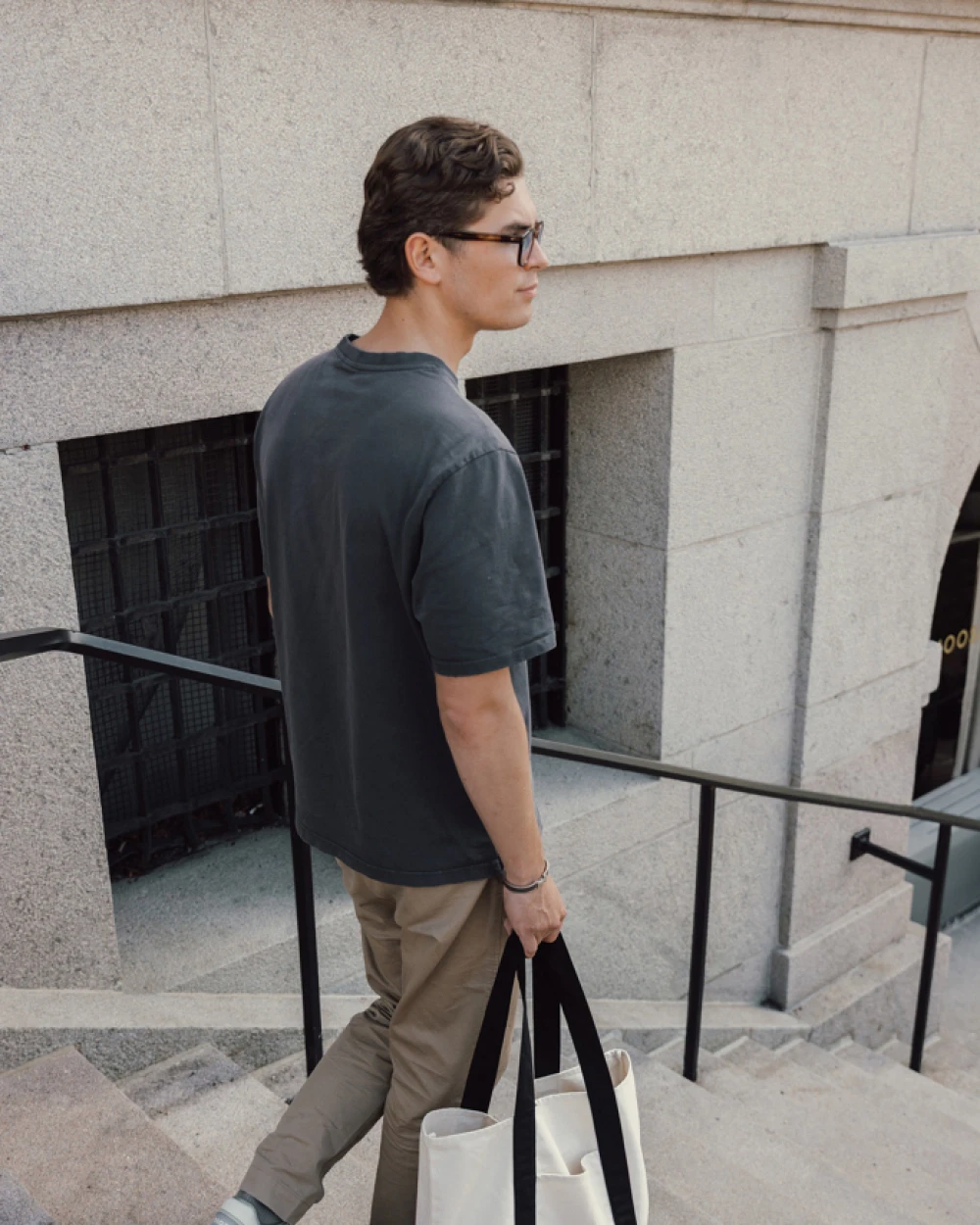 Tassen & Zakken 4DO SHOP LOCAL AWARE™ recycled cotton 350gsm Tote bag voor bedrukking &amp; borduring