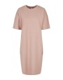 BUILD YOUR BRAND Ladies´ Organic Oversized Slit Tee Dress Kleider personalisierbar
