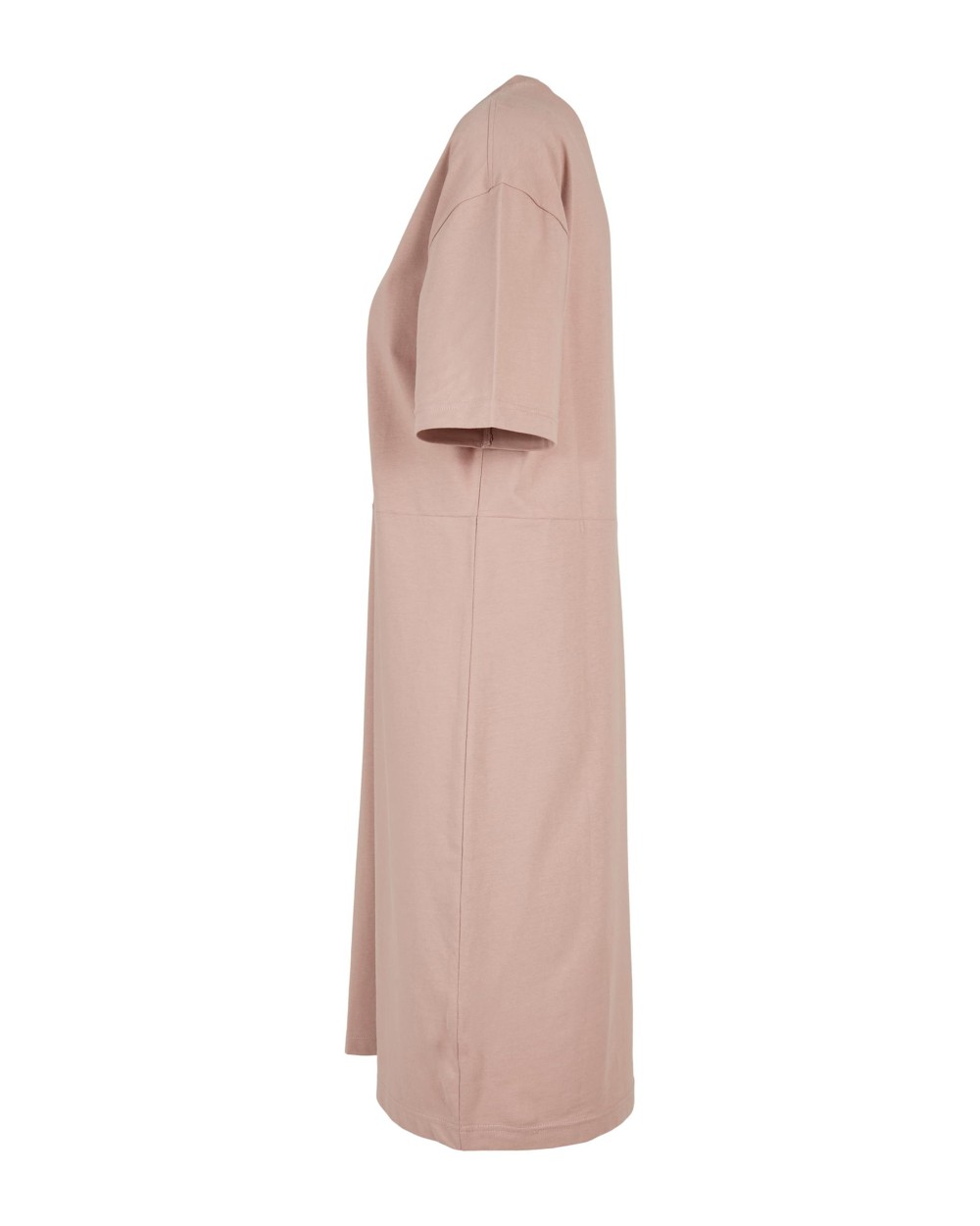 Jurken BUILD YOUR BRAND Ladies´ Organic Oversized Slit Tee Dress voor bedrukking &amp; borduring