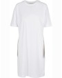 Jurken BUILD YOUR BRAND Ladies´ Organic Oversized Slit Tee Dress voor bedrukking &amp; borduring