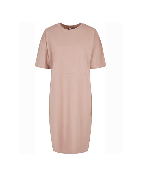 Robes personnalisable BUILD YOUR BRAND Ladies´ Organic Oversized Slit Tee Dress