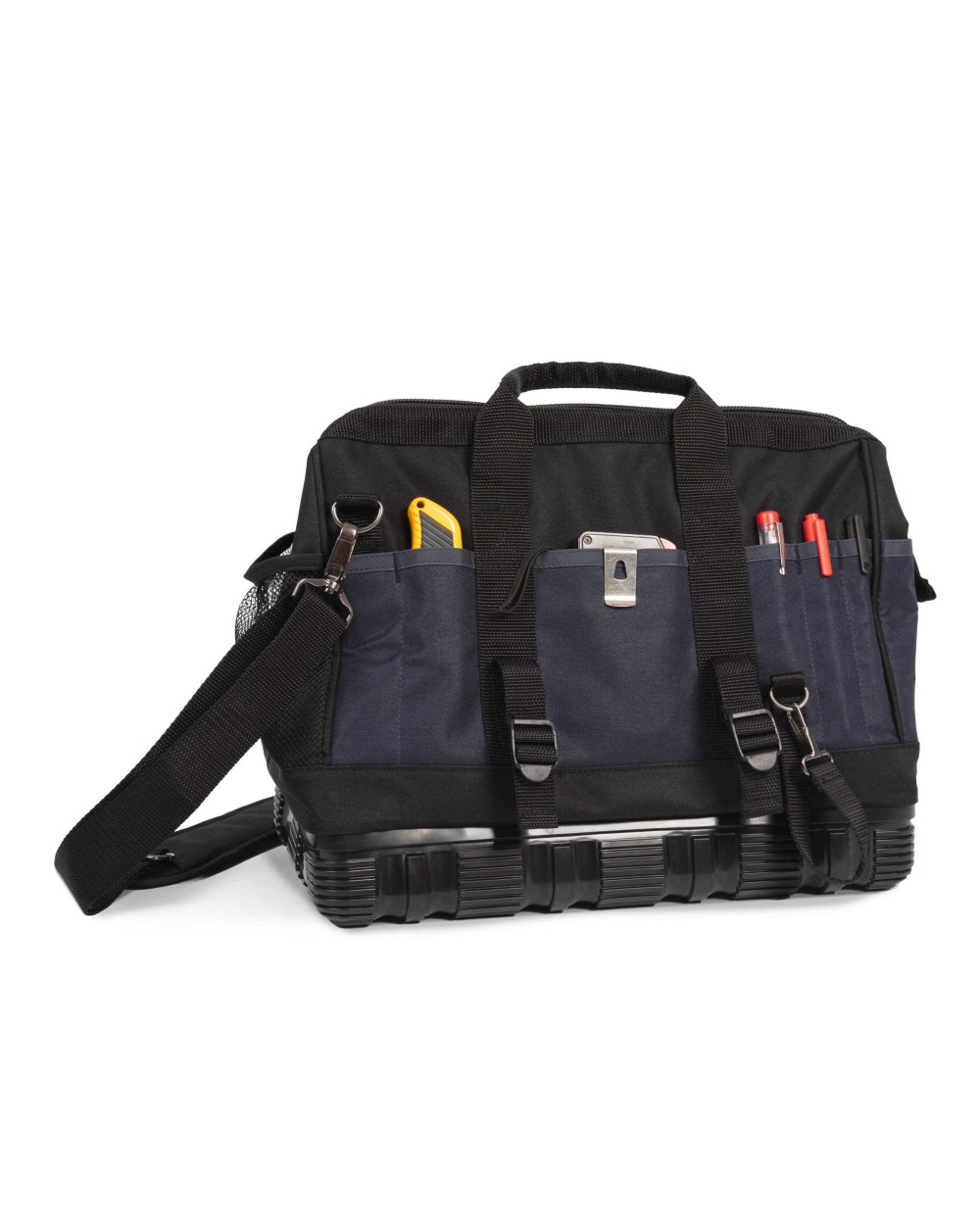 Tassen & Zakken WK. DESIGNED TO WORK Gereedschaptas met plastic bodem voor bedrukking &amp; borduring