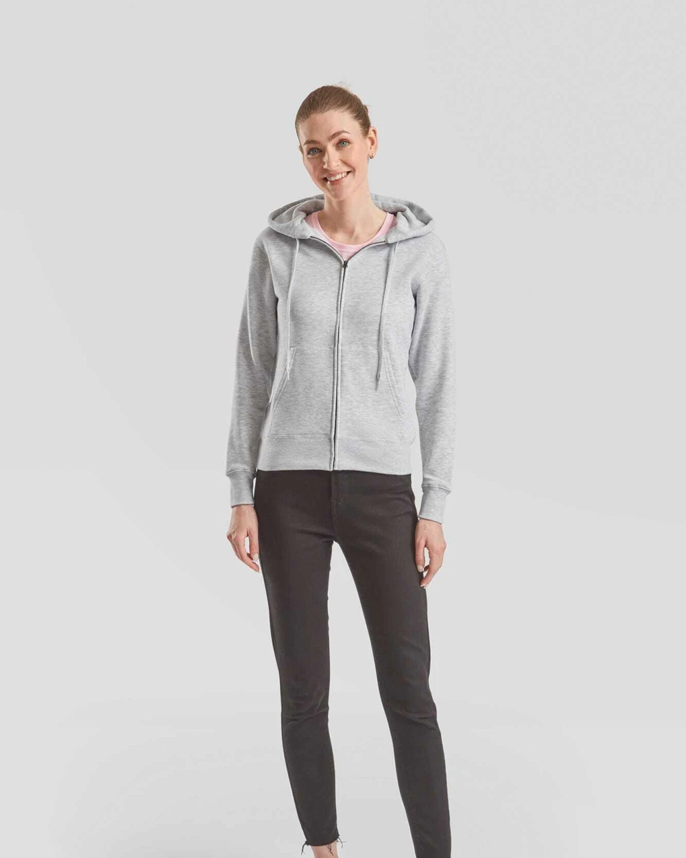 FOL Lady-fit Premium Hooded Sweat Jacket (62-118-0) Sweatshirts personalisierbar