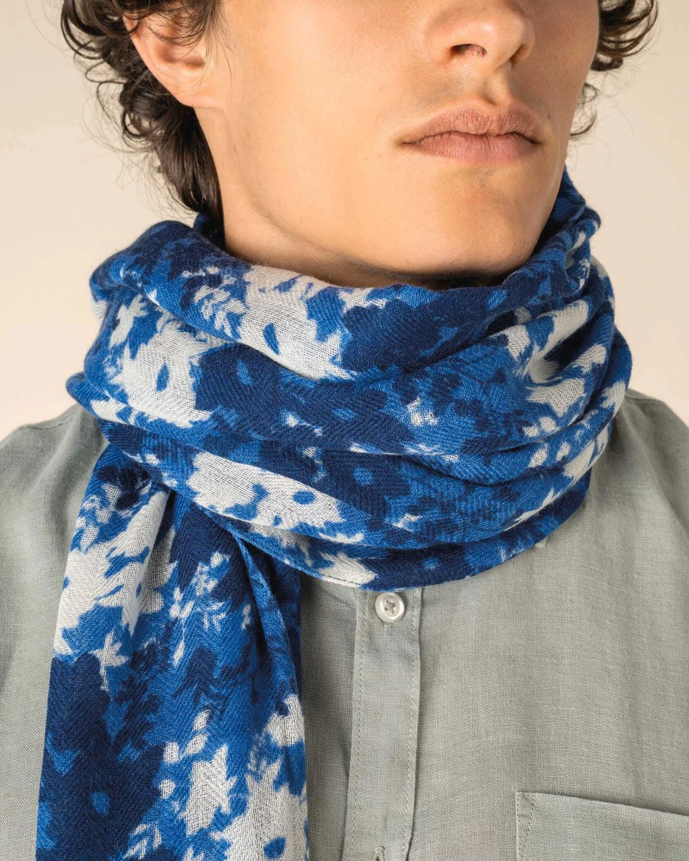 Écharpes personnalisable SPASSO Chèche à imprimé floral unisexe