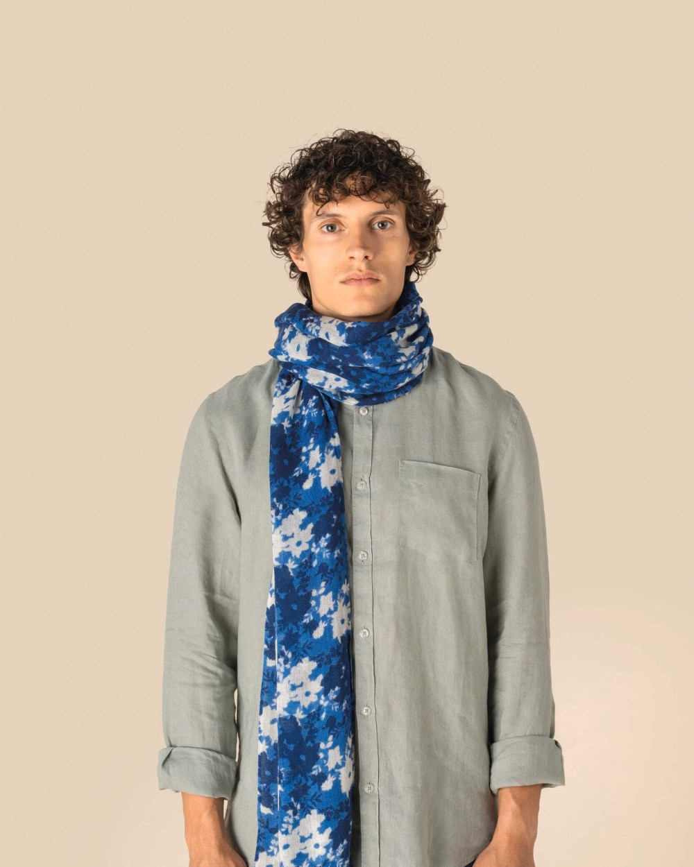 Écharpes personnalisable SPASSO Chèche à imprimé floral unisexe