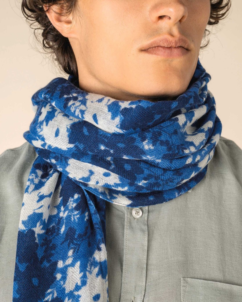 Écharpes personnalisable SPASSO Chèche à imprimé floral unisexe