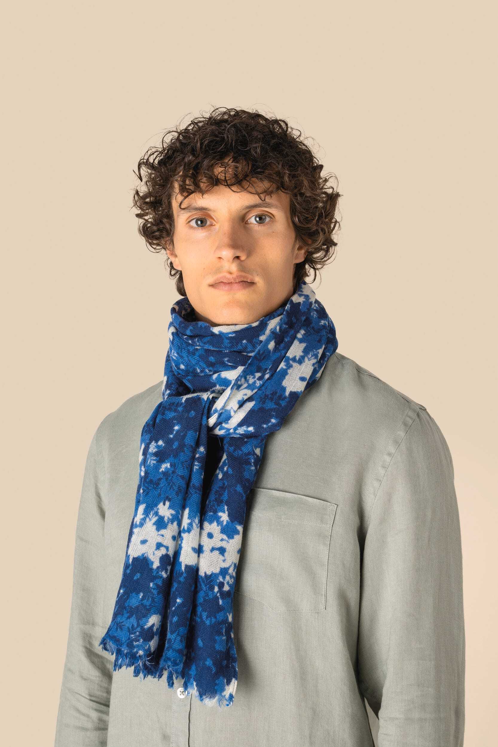 Écharpes personnalisable SPASSO Chèche à imprimé floral unisexe