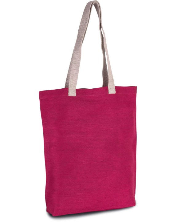 KIMOOD Shoppingtasche aus Jute-Baumwollmischgewebe Tote Bags personalisierbar