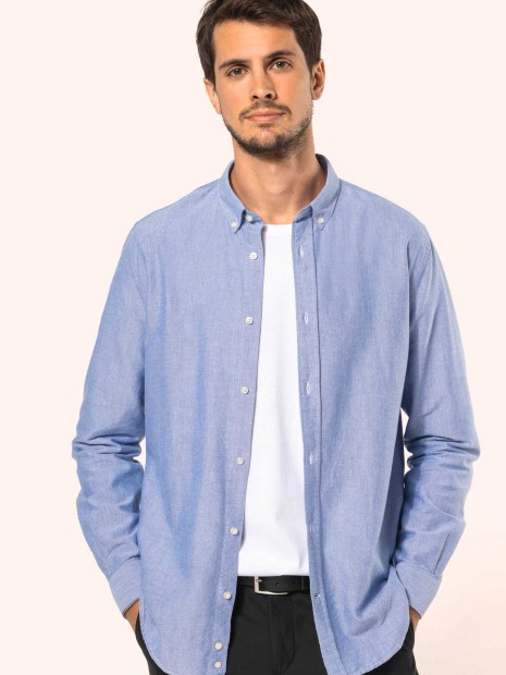 Chemises à personnaliser KARIBAN Chemise Oxford manches longues homme 