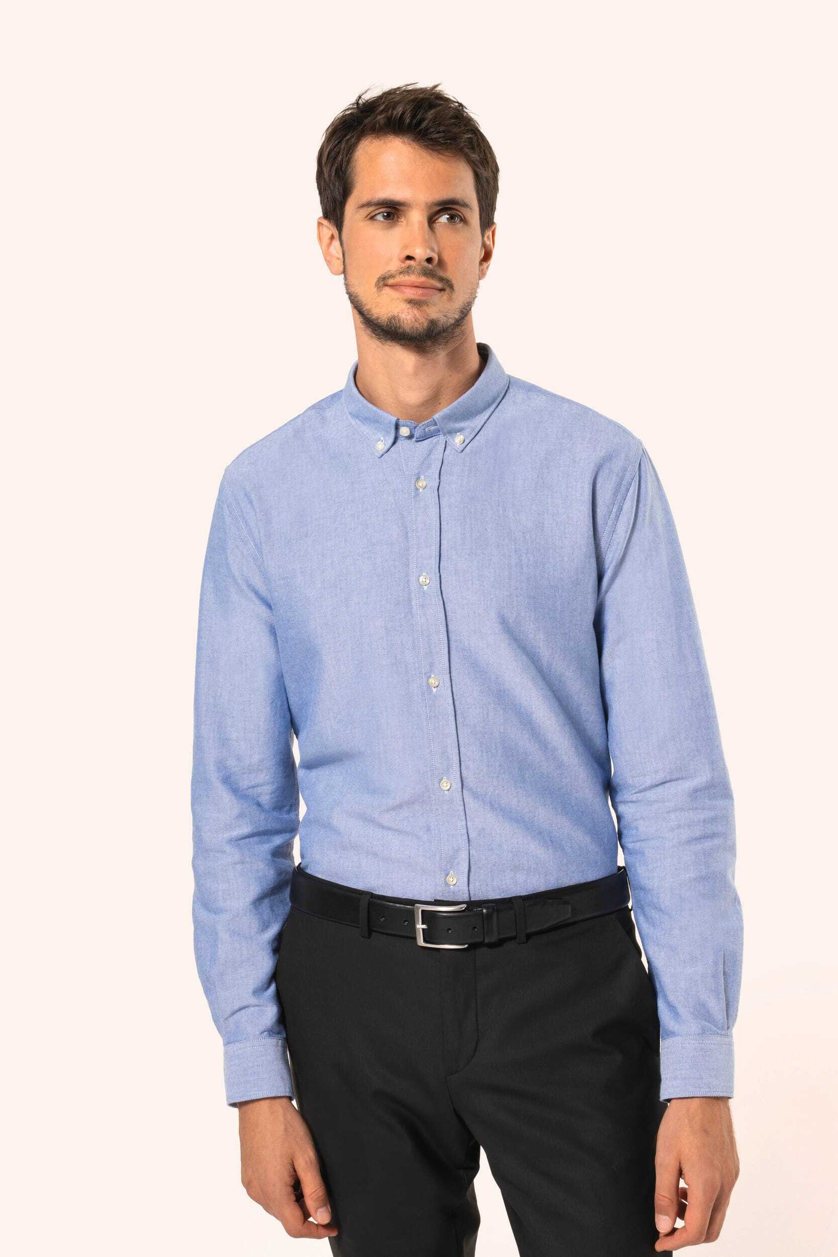 Chemises personnalisable KARIBAN Chemise Oxford manches longues homme