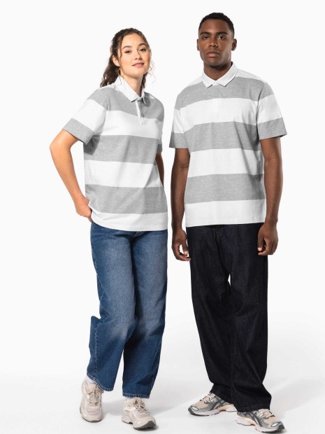 Polos à personnaliser KARIBAN Polo rugby rayé manches courtes unisexe 