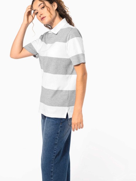 Polos à personnaliser KARIBAN Polo rugby rayé manches courtes unisexe 