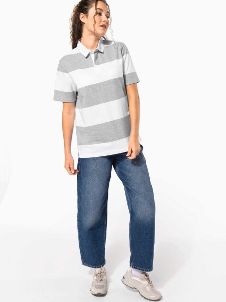 Polos à personnaliser KARIBAN Polo rugby rayé manches courtes unisexe 