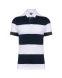 Polos personnalisable KARIBAN Polo rugby rayé manches courtes unisexe