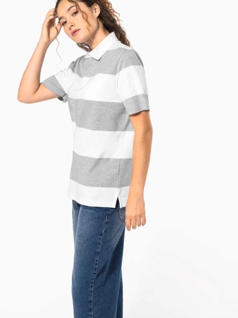 Polos à personnaliser KARIBAN Polo rugby rayé manches courtes unisexe 